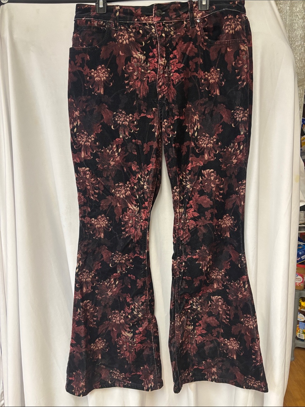 Shyanne Black Floral Wide Leg Jeans